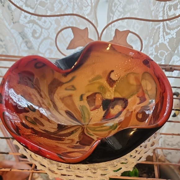 Murano Red and Black Glass Art Sculpture - Picture 3 of 4